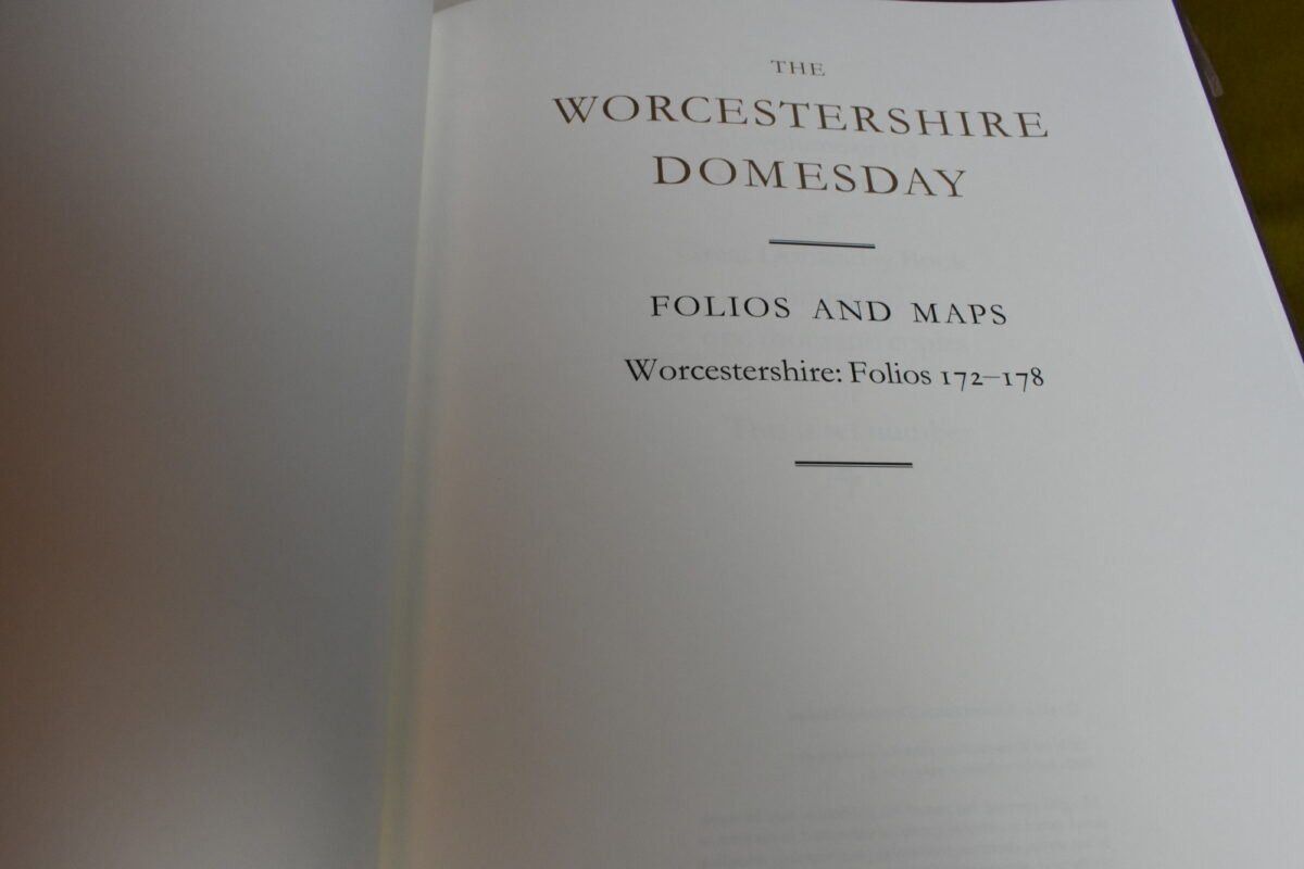 Alecto Historical Editions, Domesday Book, Worcestershire, 3 Vol. set. 80207173 - Image 2