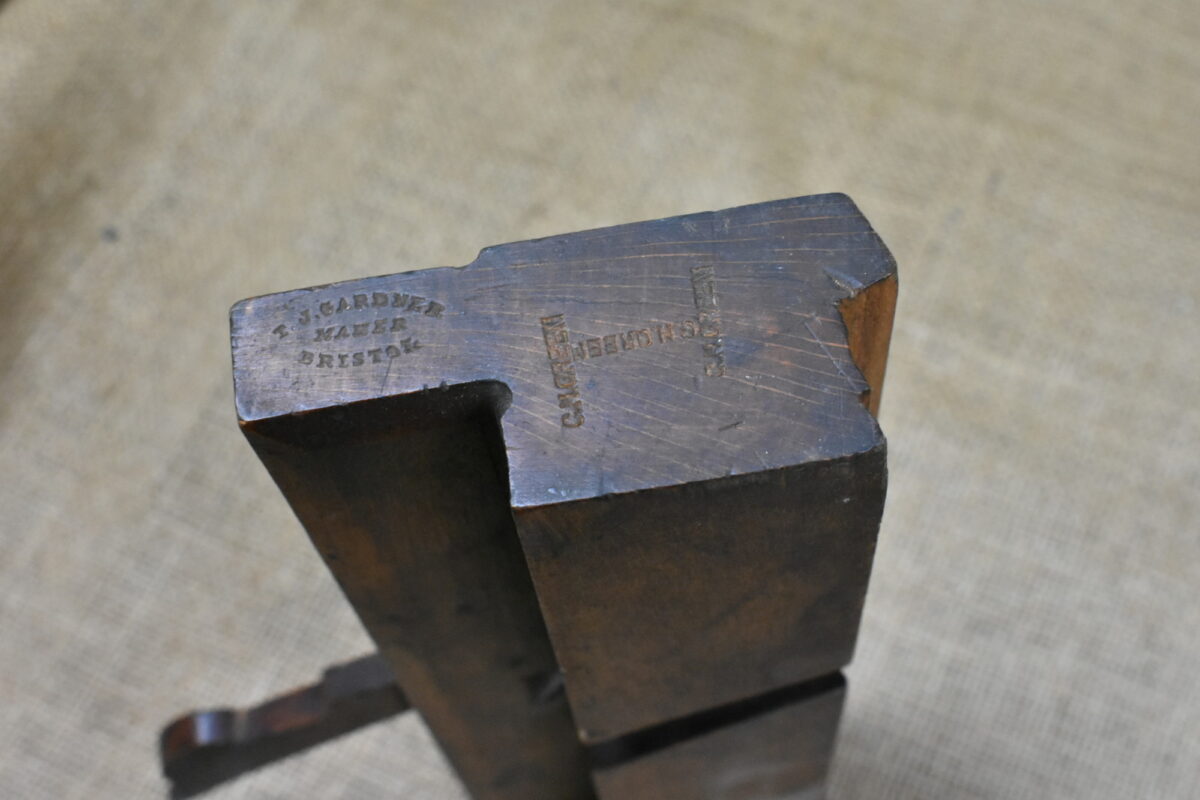 Moulding Plane, 1/2" Sash Profile Plane, T.J. Gardner, Bristol 80207726 - Image 2
