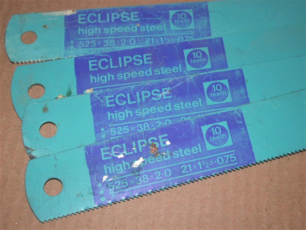 4 X Eclipse Power Hacksaw Blades, 10 TPI, 525 x 36 x 2.00/21" x 1 1/2" x 0.75", 80212657
