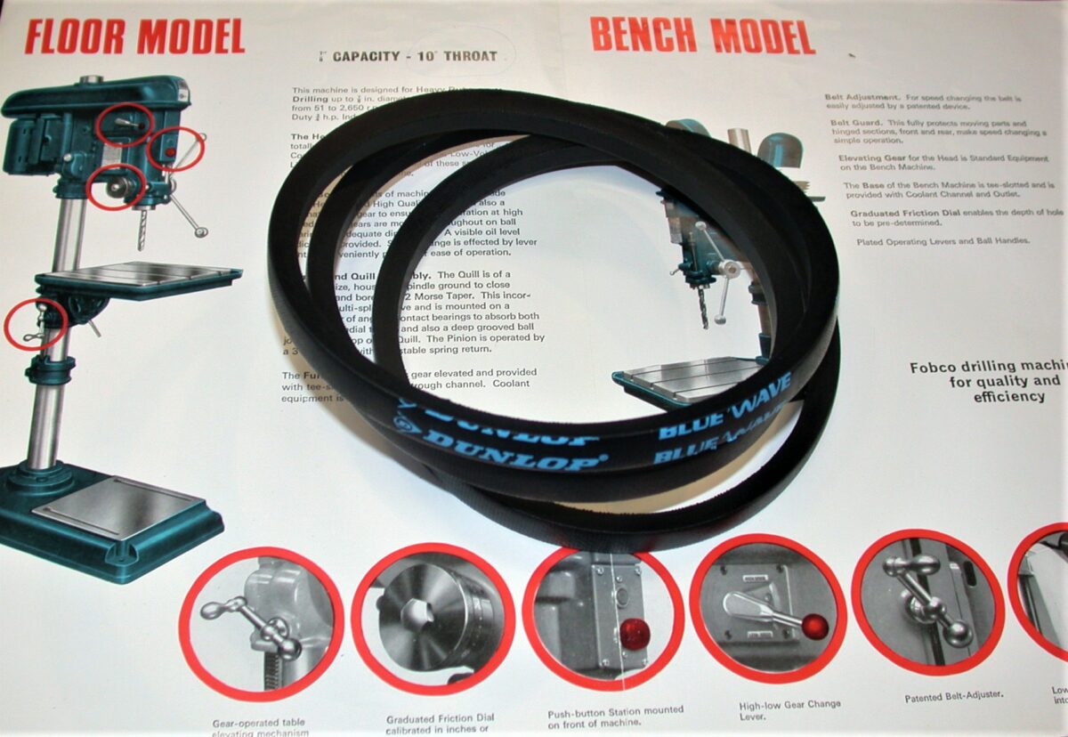 New Premium Quality Belt for Fobco 7/8 Drilling Machine, 80212846