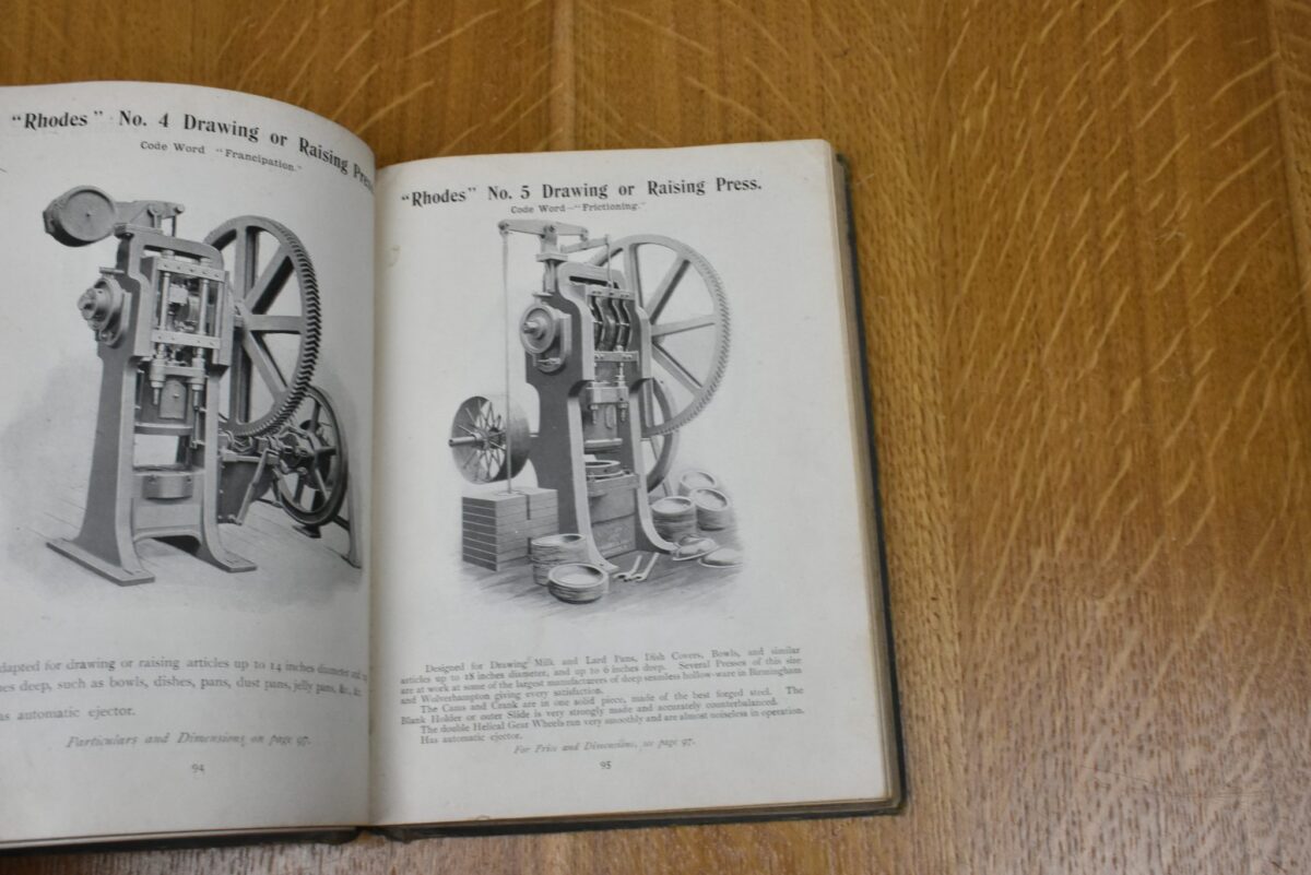 J.Rhodes & Sons, Grove Iron Works, Wakefield, Machine Catalogue, 1901