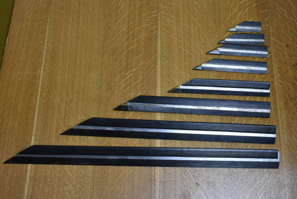 Set of 8 Knife Edge Straight Edges, 75-500mm 80213395 - Image 2