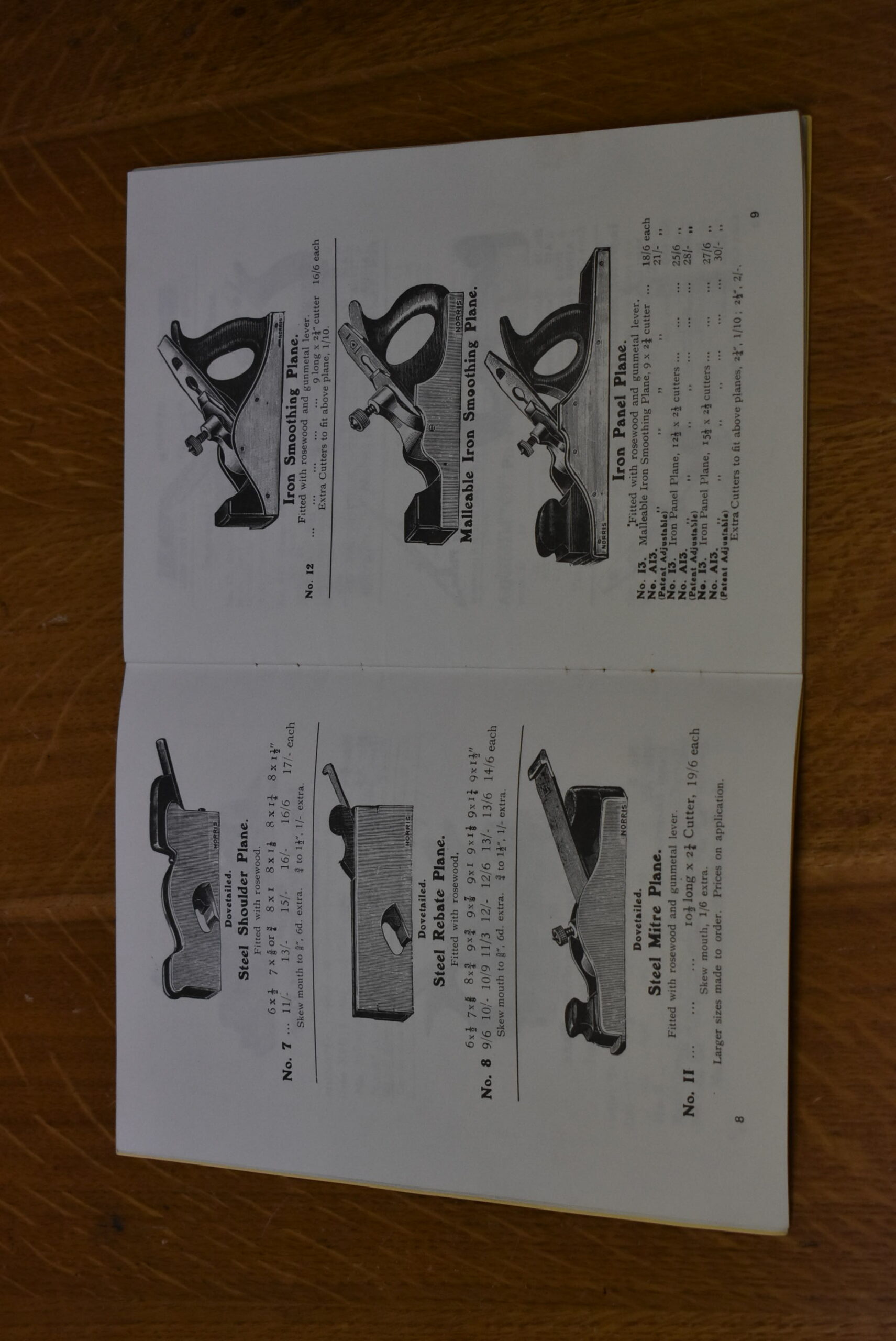 Norris Metal Plane Catalogue, 1984 Reprint by Roy Arnold 80213799 G&M