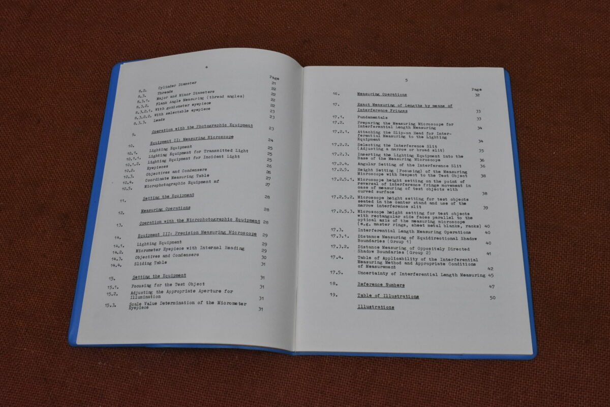 Carl Zeiss Jena: Measuring Microscope BK-70x50 Intruction Manual 80214887 - Image 3