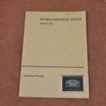 Carl Zeiss Jena: Microhardness Tester Model D32 Instruction Manual 80214885