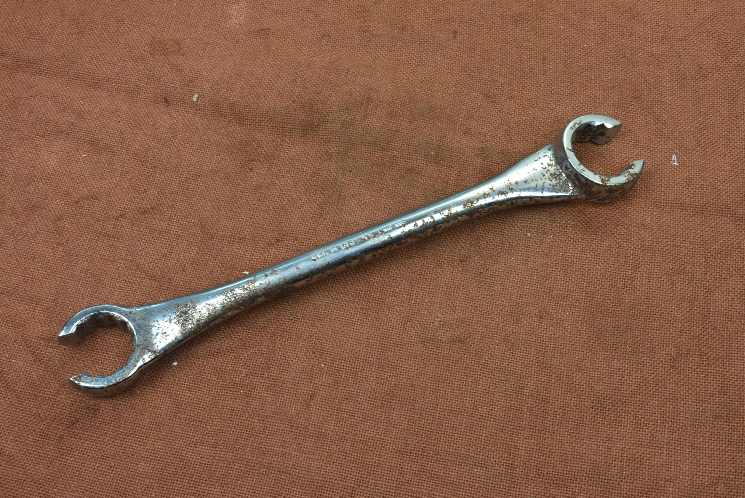 80214903 Ex - Military Britool Z5571 1. 1/4" x 1. 5/16" Flare Nut Spanner (Unused, Some Rust) 80214903 - Image 1