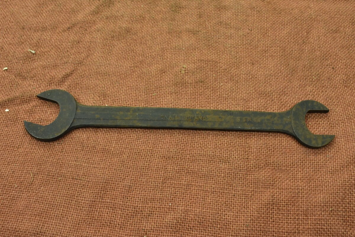 Ex - Military Snail Brand 7/8" x 13/16" AF Open Ended Spanner (1951) 80214914 - Image 2