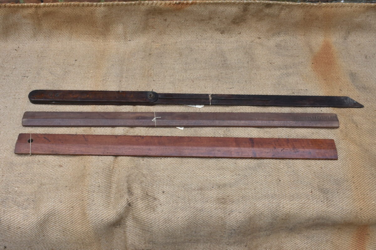 2 Wooden Straight Edges and 34" Oak Bevel 80216059 - Image 6