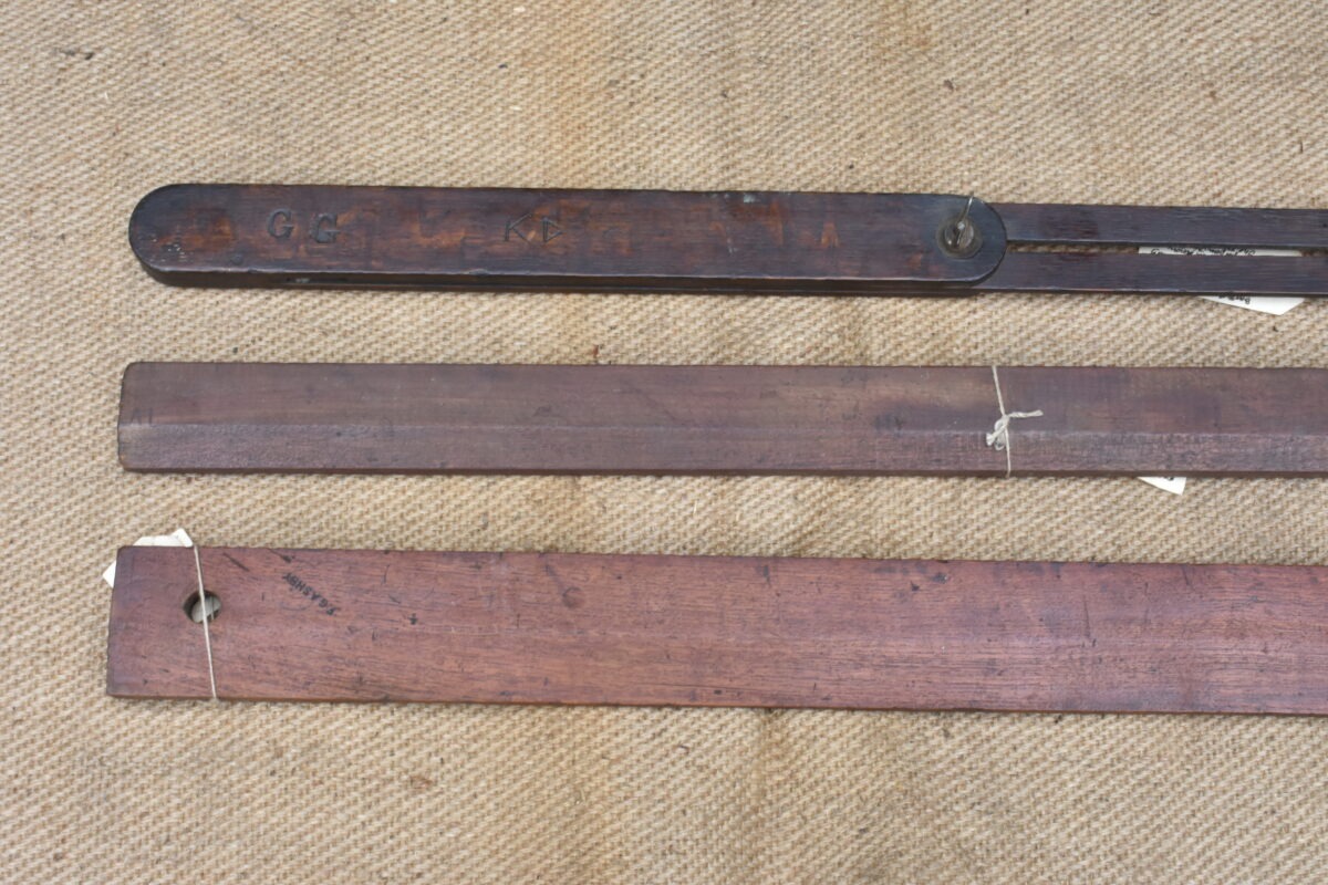 2 Wooden Straight Edges and 34" Oak Bevel 80216059 - Image 5