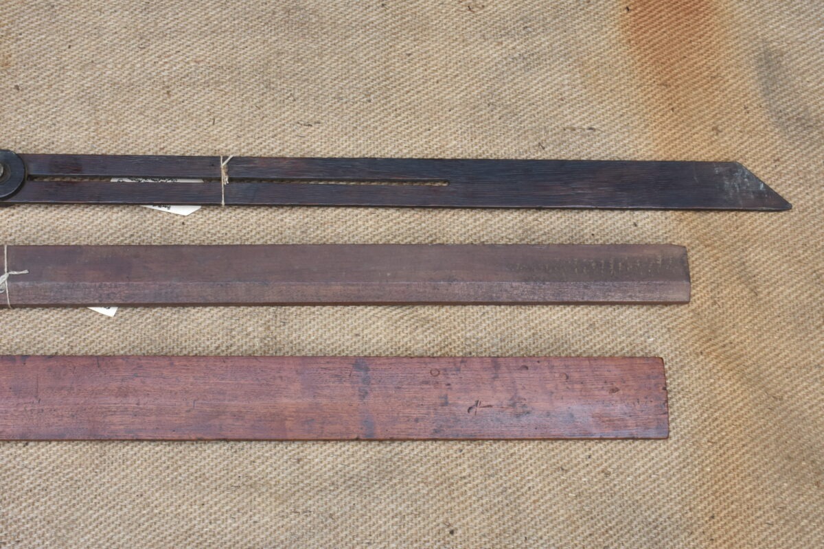 2 Wooden Straight Edges and 34" Oak Bevel 80216059 - Image 4