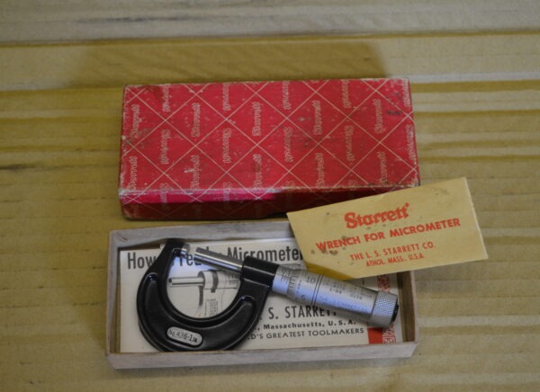 Starrett 0 - 1" Micrometer, Cat No 436P, 80216105