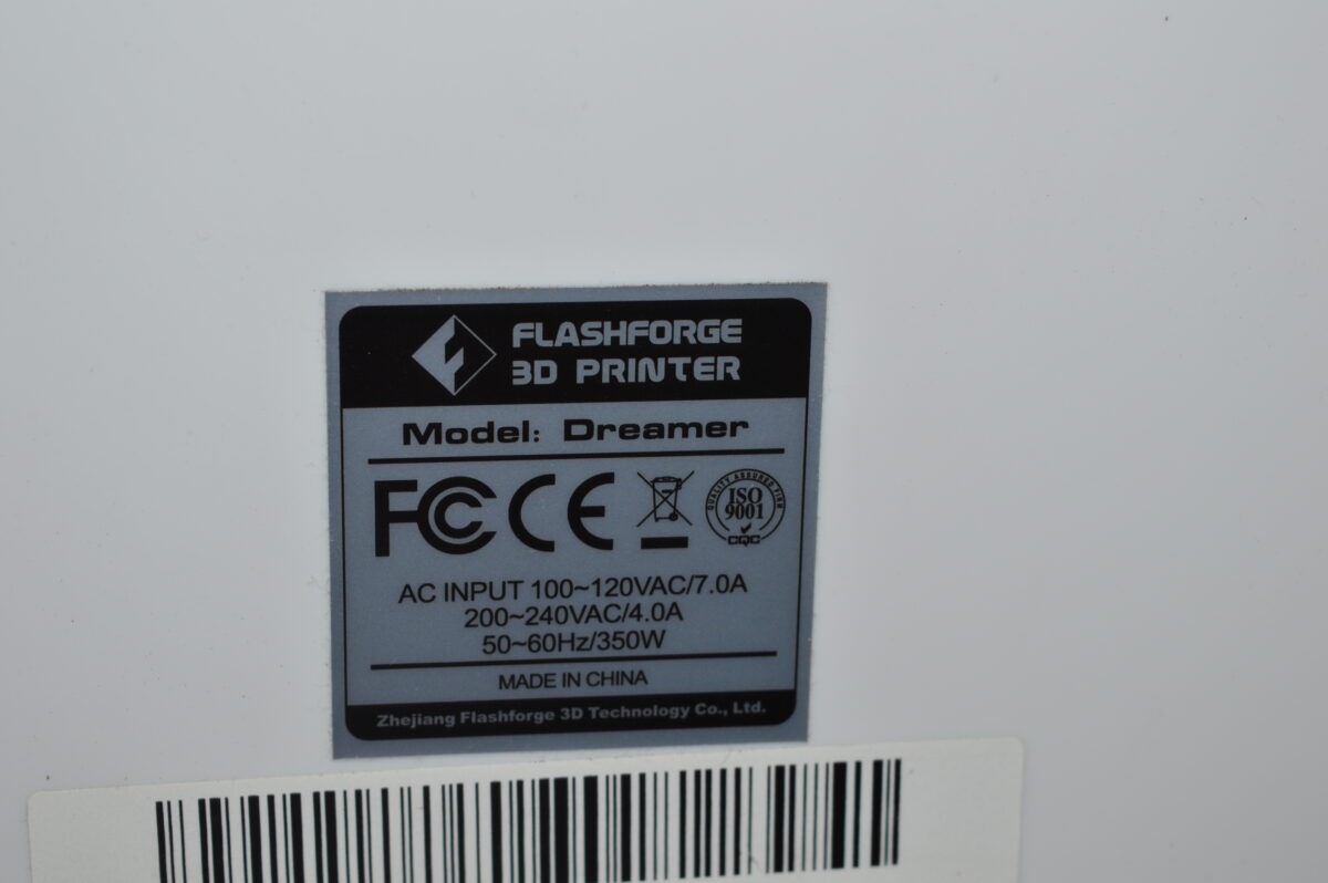 Flashforge Dreamer 3D Printer, 1ph, 80216158 - Image 5