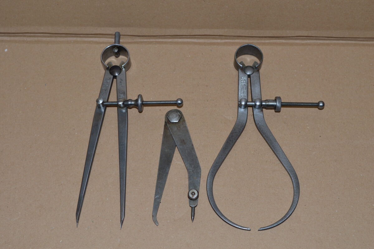 3 Moore & Wright Tools, 6" Dividers, 6" Calipers & 4" Oddleg Calipers, 80216514 - Image 2
