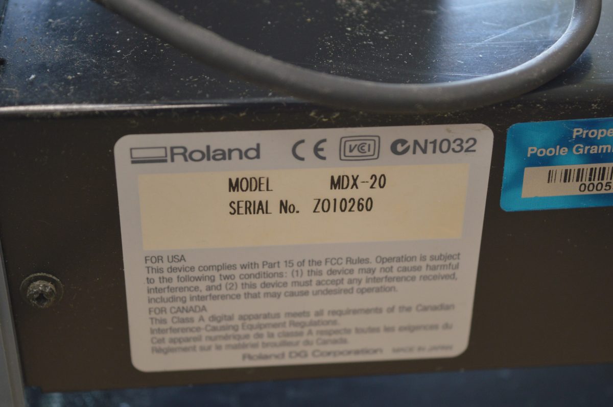 Roland MDX-20 CNC Bench Engraver, 1ph, 80216831 - Image 4