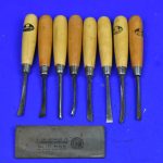 8 Small Carving Chisels & Slip Stone 80216998