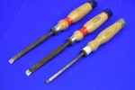 Three Good Used Marples "Registered" Mortice Chisels. 1/4", 5/16" & 1/2". 80217230