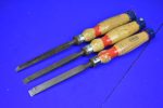 Three Good Used Marples "Registered" Mortice Chisels. 2 x 5/16" & 1 x 1/2". 80217232